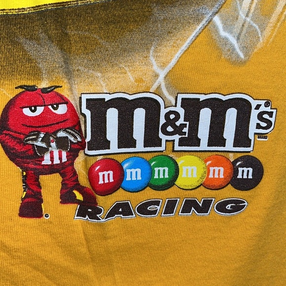 NASCAR DOUBLE SIDED Kyle Busch M&Ms
Joe Gibbs  Racing Yellow T-Shirt 2XL - Picture 4 of 8